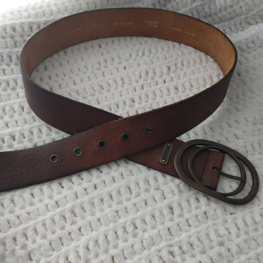 Vintage Fossil Leather Belt